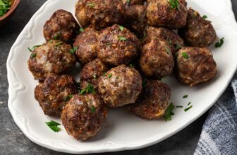 Straightforward Air Fryer Meatballs Recipe